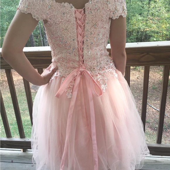 Pearl pink corset dress size 2 - Picture 9 of 9